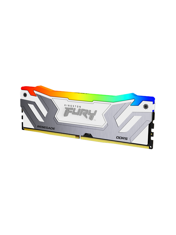 Kingston FURY Renegade RGB DDR5-8400 - 24GB - CUDIMM Voor Intel - CL40 - Single Channel (1 pcs) - Intel XMP - Wit met RGB