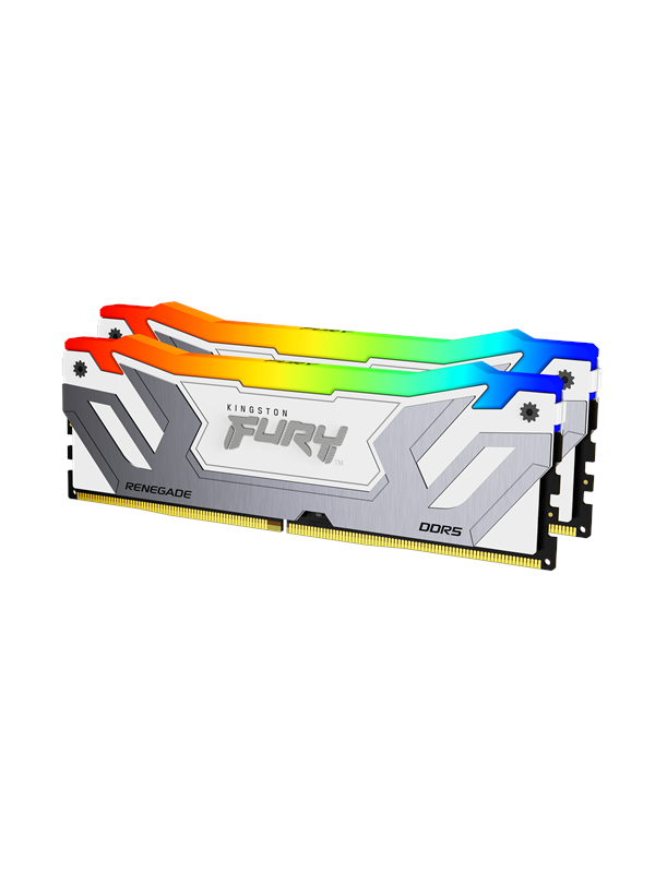 Kingston FURY Renegade RGB DDR5-8400 - 48GB - CUDIMM Voor Intel - CL40 - Dual Channel (2 pcs) - Intel XMP - Wit met RGB