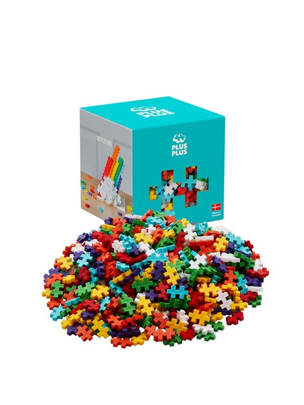 Plus-Plus Basic Regenboog 600 delige bouwset - 3976 - Bouwspeelgoed - Constructiespeelgoed - Set met bouwstenen - Vanaf 5 jaar