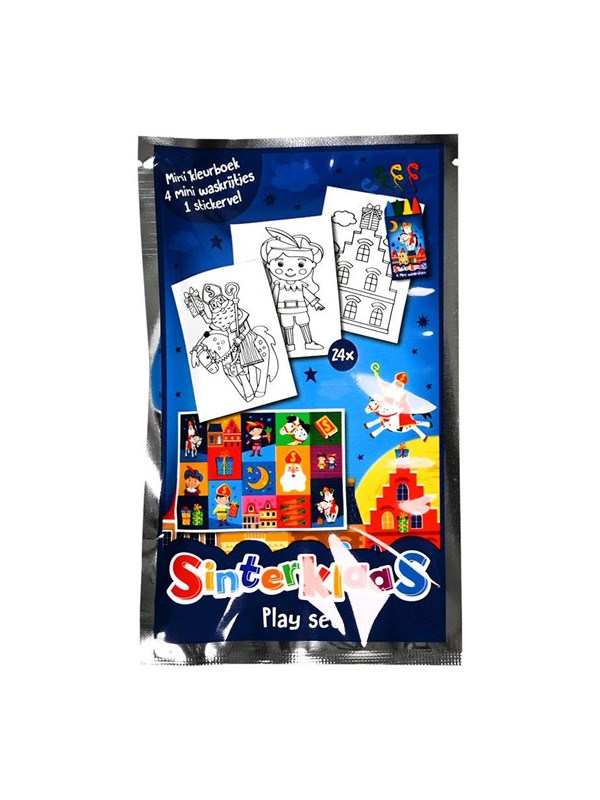 Wins Holland kleurboekje Sinterklaas met waskrijtjes en stickervel.