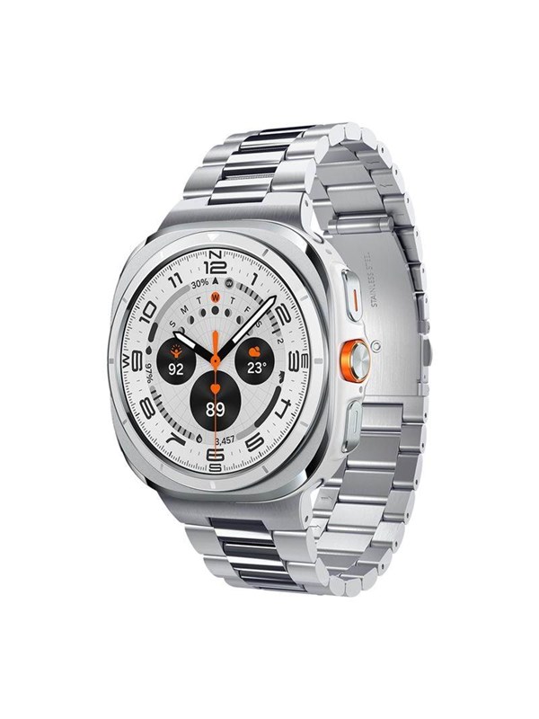 Spigen Modern Fit 316L Samsung Galaxy Watch Ultra Bandje - RVS - Zilver
