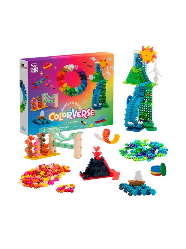 Plus-Plus Learn to Build Colorverse Super set - 3972 - Bouwspeelgoed - Constructiespeelgoed - Set met 1000 bouwstenen - Vanaf 5 jaar