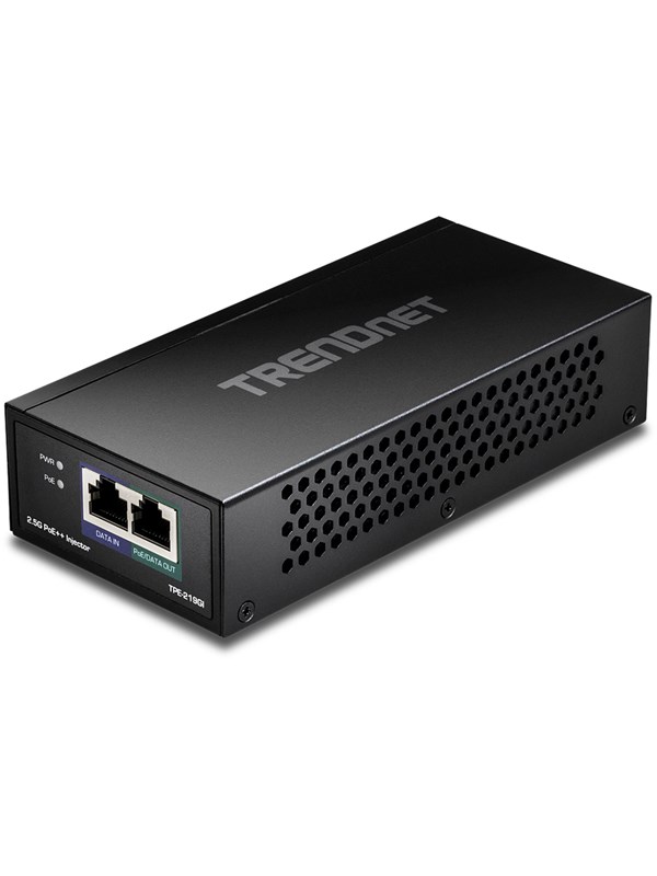 TRENDnet TPE-219GI 2.5G PoE++ Injector - Supplies PoE (15.4W) PoE+ (30W) or PoE++ (90W)