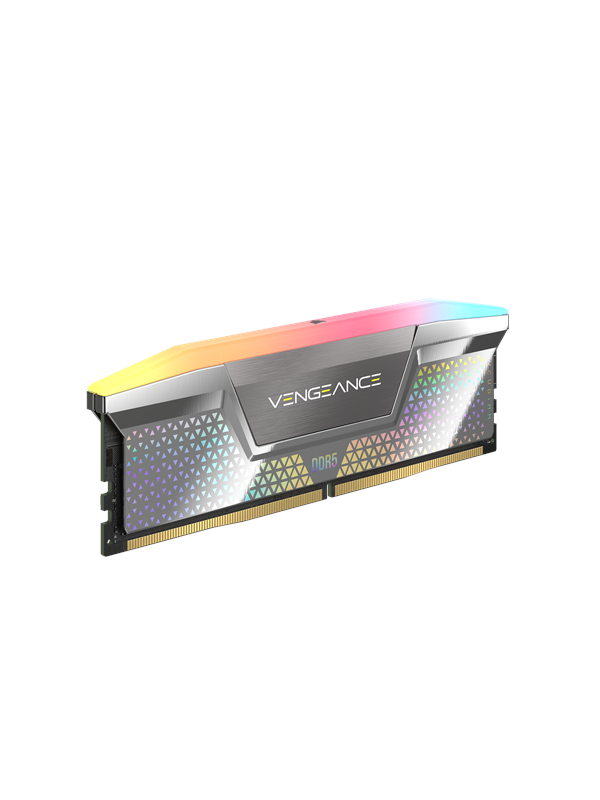 Corsair Vengeance RGB DDR5-8000 - 48GB - CUDIMM Voor Intel - CL38 - Dual Channel (2 pcs) - Intel XMP - Zilver met RGB