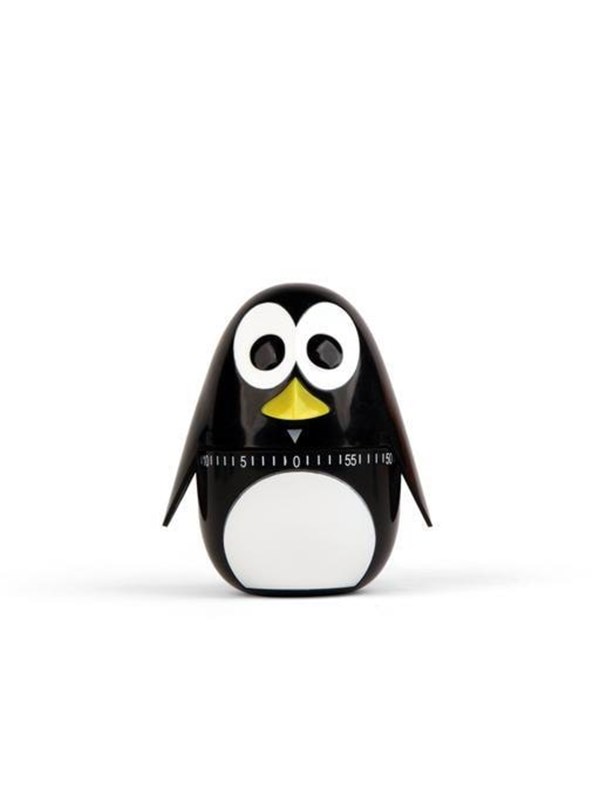Kikkerland Kookwekker - In een vorm van een penguin - 60 minuten timer - Keuken accessoires