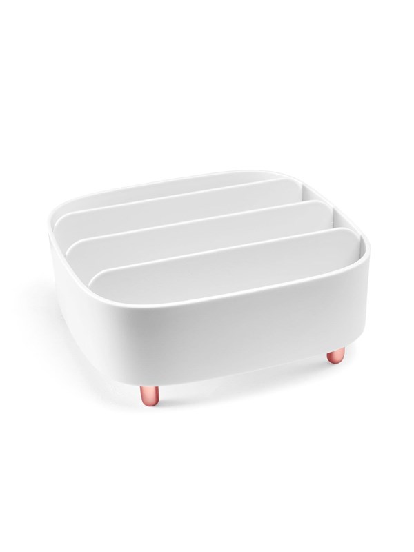 Gillian Jones - Table organizer with 4 compartments - White