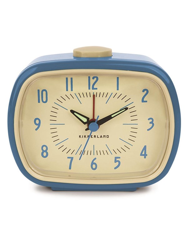 Kikkerland Retro Wekker - Classic Alarm Clock - Vintage - Blauw