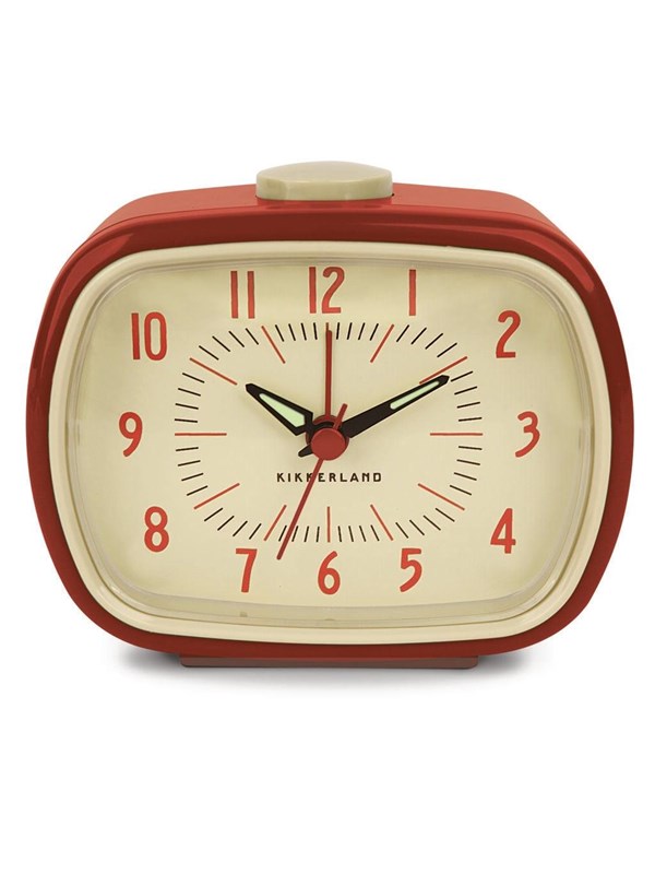 Kikkerland Retro Wekker Rood - Classic Alarm Clock - Vintage - Slaapkamer accessoire