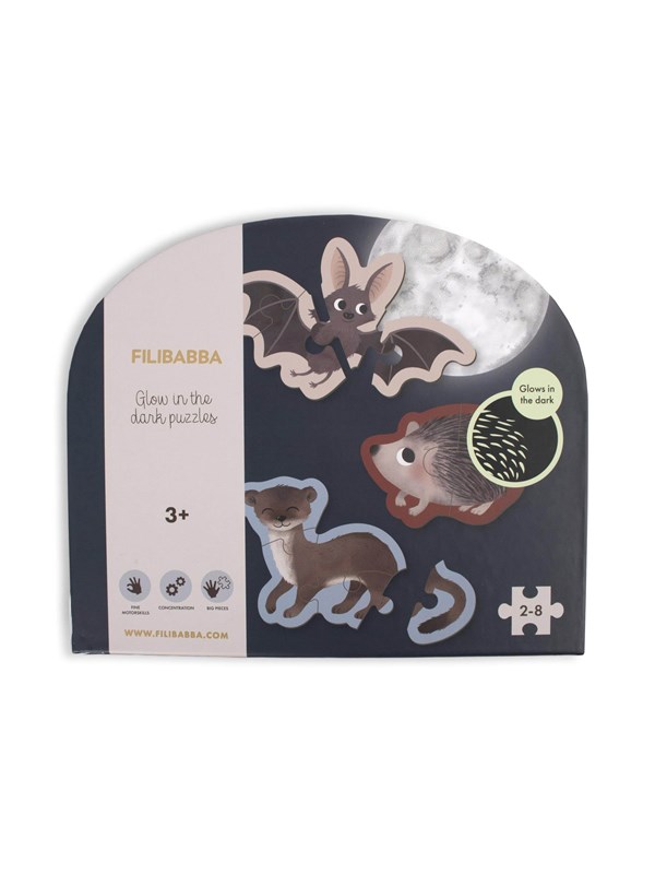 Filibabba Glow in the dark puzzle - Forest friends