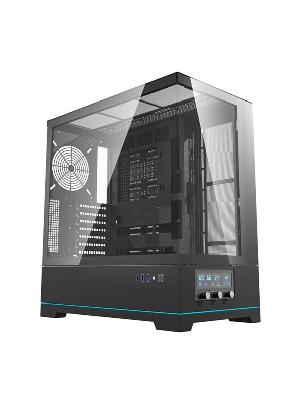 Darkflash DY451 computer case without fans (black) - Case - Miditower - Zwart