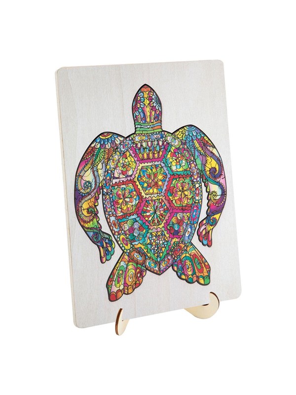 Creative Craft Group houten legpuzzel schildpad 130 stukjes educatief.