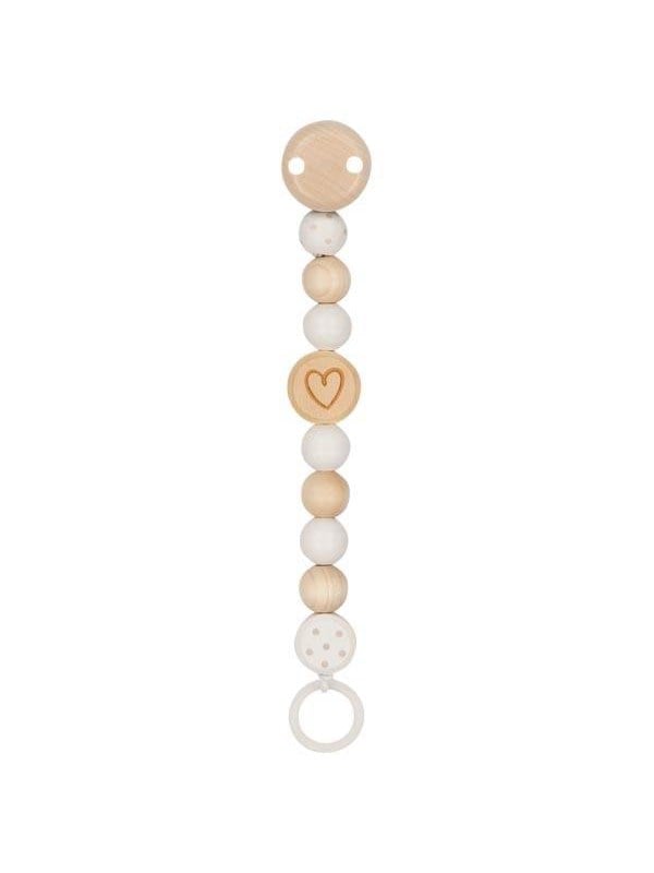 Goki Wooden Pacifier Chain Heart