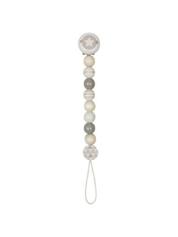 Goki Wooden Pacifier Chain Star Gray