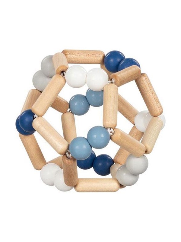 Goki Wooden Gripping Ring Elastic Ball Blue