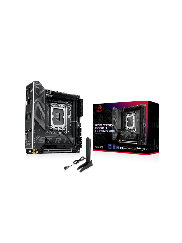 ASUS ROG STRIX B860-I GAMING WIFI Moederbord - Intel B860 - Intel LGA1851 socket - DDR5 RAM - Mini-ITX