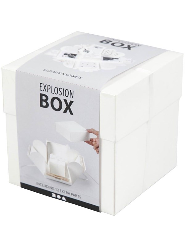 Explosion box, afm 7x7x7,5+12x12x12 cm, off-white, 1stuk