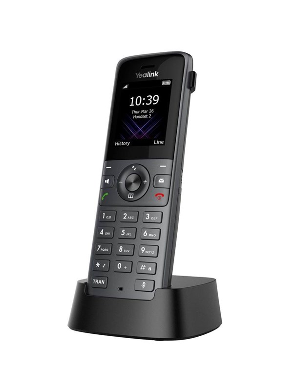 Yealink W74H - cordless extension handset - with Bluetooth interface with caller ID - 3-way call capability