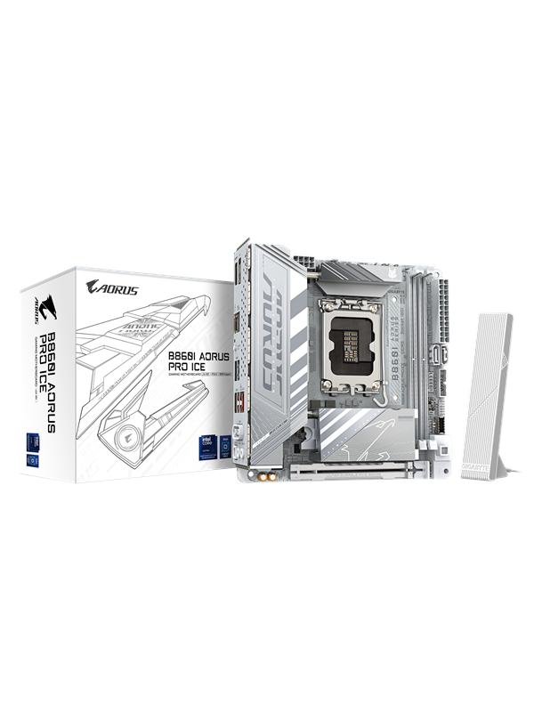 GIGABYTE B860I AORUS PRO ICE Moederbord - Intel B860 - Intel LGA1851 - DDR5 RAM - Mini-ITX