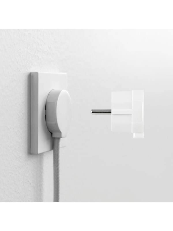 NORM F Platte Stekker, Mat Wit (Schuko-standaard)