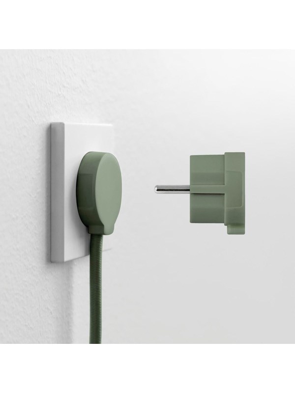 NORM F Platte Stekker, Mat Groen (Schuko-standaard)