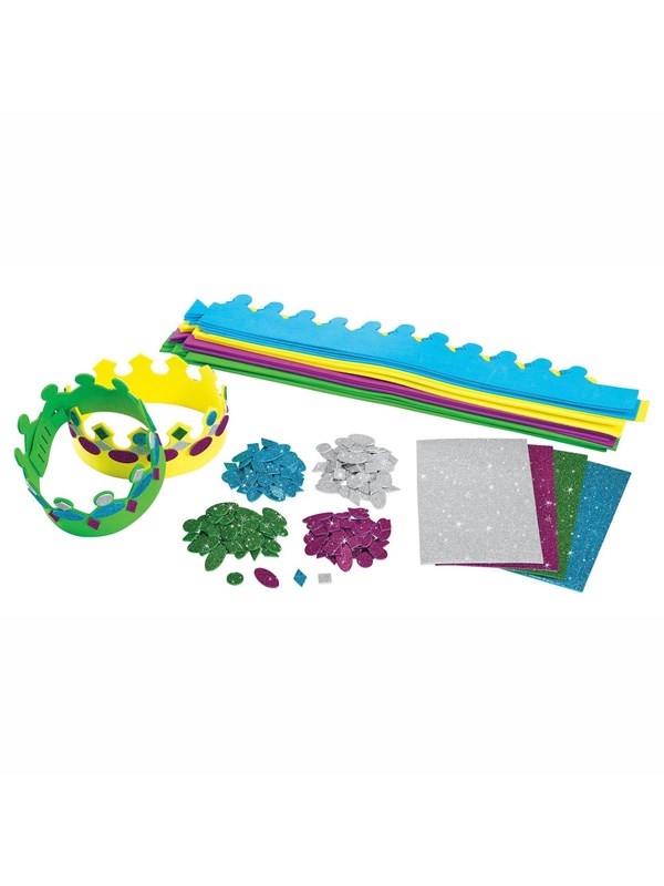 Colorations knutselpakket kroontjes maken - creatieve set voor kinderen 16 stuks.