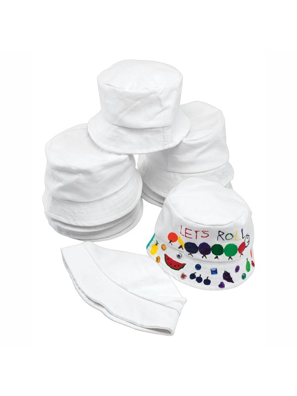 Colorations canvas vissershoed knutselset - 10 stuks voor kinderen.