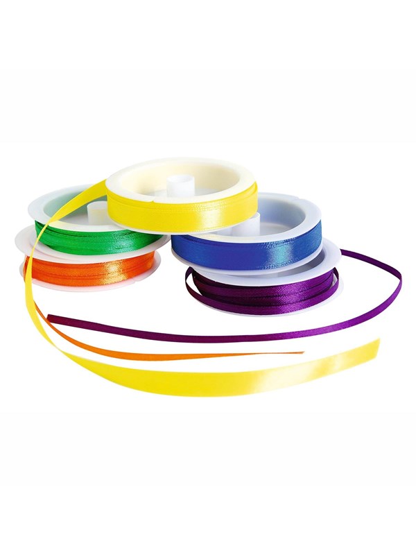 Colorations satijnen lint set - 16 gekleurde spoelen handwerk 120 meter.