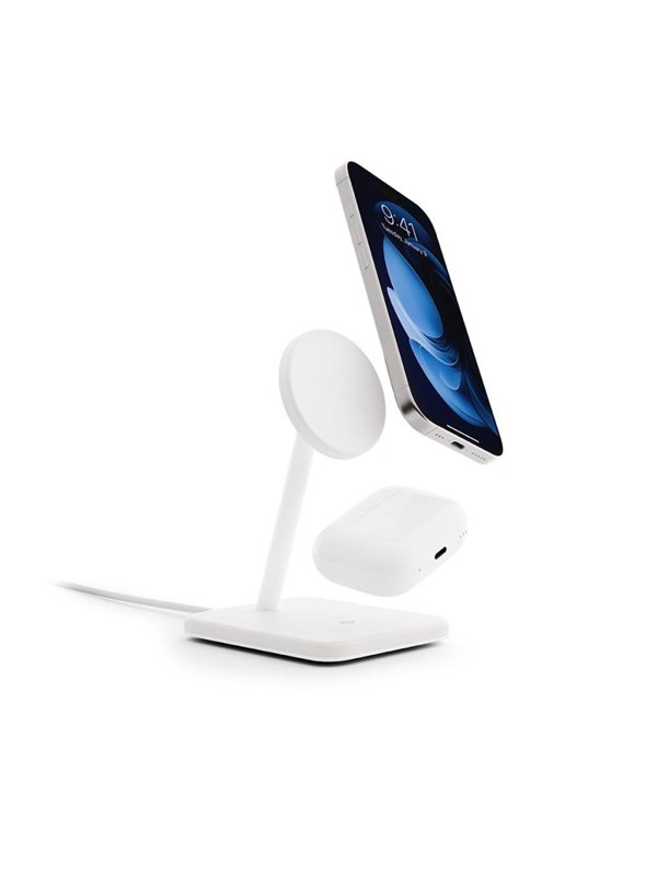Twelve South HiRise 2 Deluxe 2-in-1 Draadloze MagSafe / Qi2 Oplader 15W - Wit