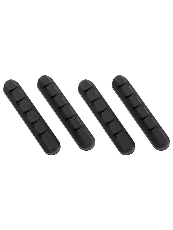 DUTZO Kabelhouders - 5 gaten - verpakking van 4 stuks - zwart