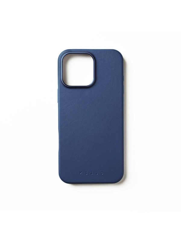 Mujjo - Full Leather Mag Case geschikt voor iPhone 16 Pro Max Hoesje - monaco blue