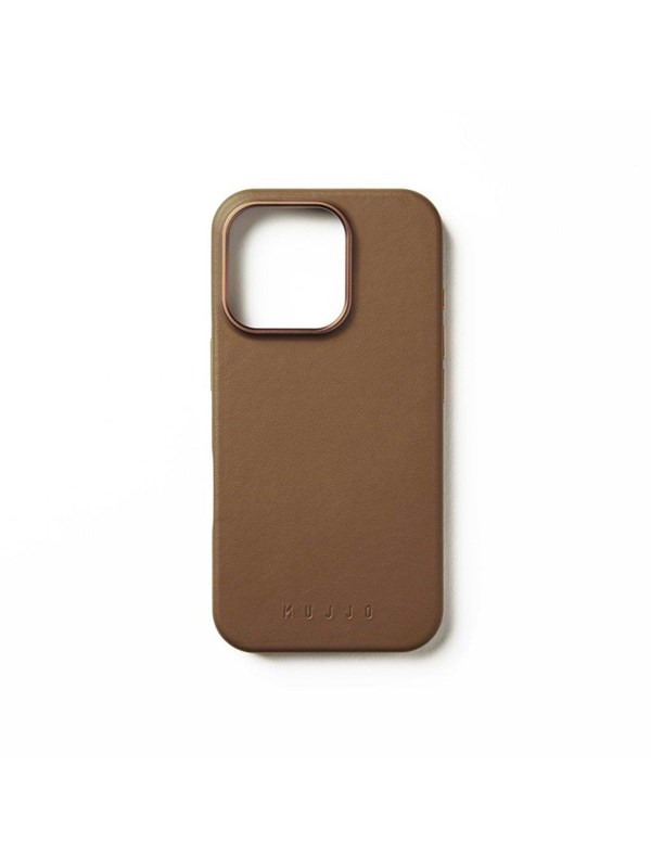 Mujjo Leather Case for iPhone 16 Pro -Tan