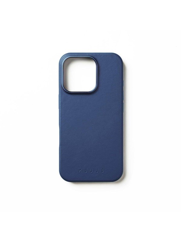 Mujjo - Full Leather Mag Case geschikt voor iPhone 16 Pro Hoesje - monaco blue | monaco blue