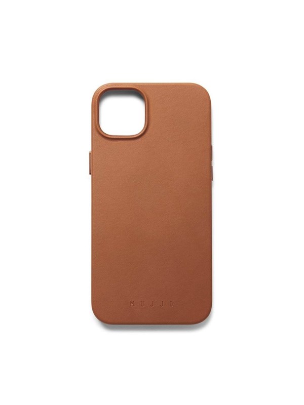 Mujjo - Full Leather Mag Case geschikt voor iPhone 14 Plus - bruin