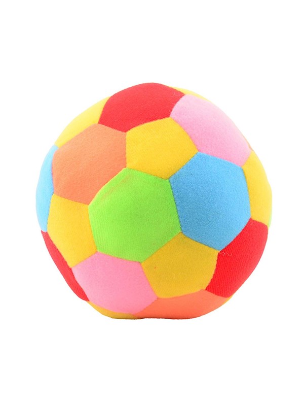 Baby speelgoed ballen - Pluche bal met rammelaar - multi kleuren - D18 cm