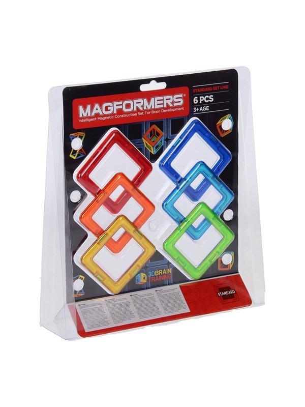 Magformers Square Set - 6 Onderdelen - Magnetische Bouwset