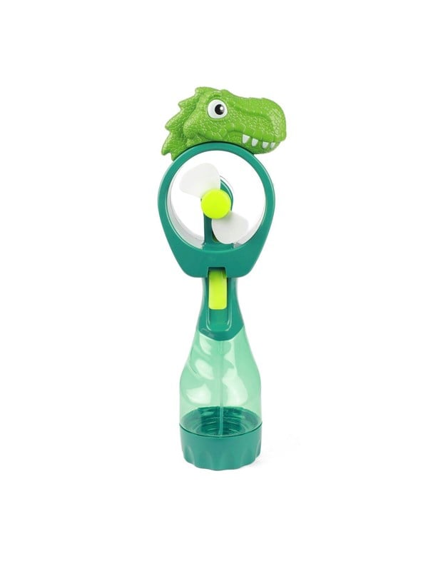 Toi-Toys dinosaurus handventilator met sproeier voor verkoeling.
