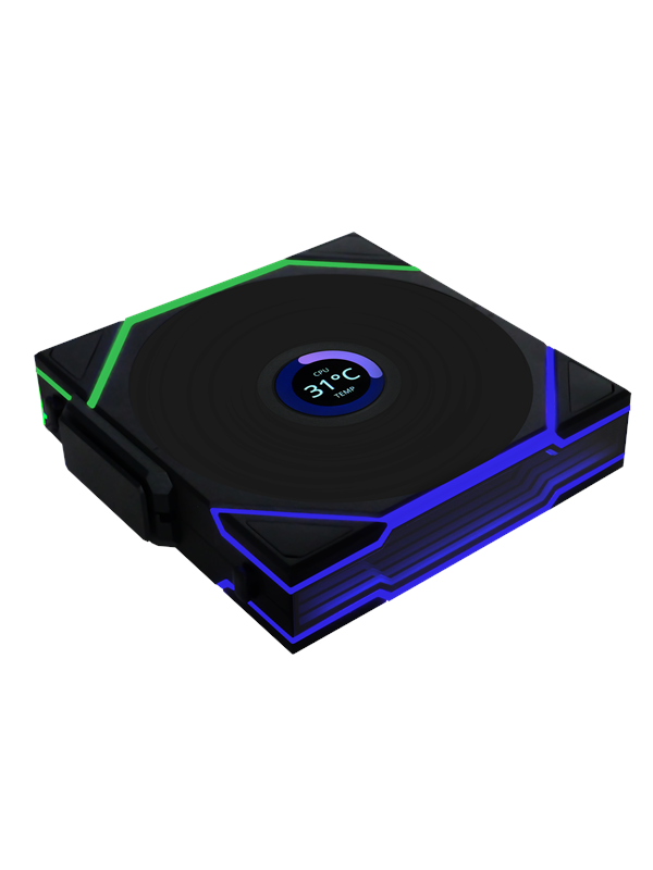 Lian Li UNI FAN TL Wireless LCD Reverse - Case ventilator - 120mm - Zwart met RGB-licht - 31 dBA