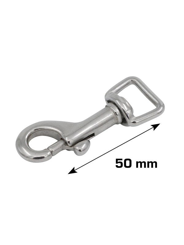 Home>it Carabiner hook 50 mm stainless steel