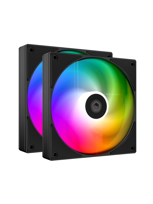 ID-Cooling AS-140-ARGB-K (2-pack) - Case ventilator - 140mm - Zwart met RGB-licht - 25 dBA