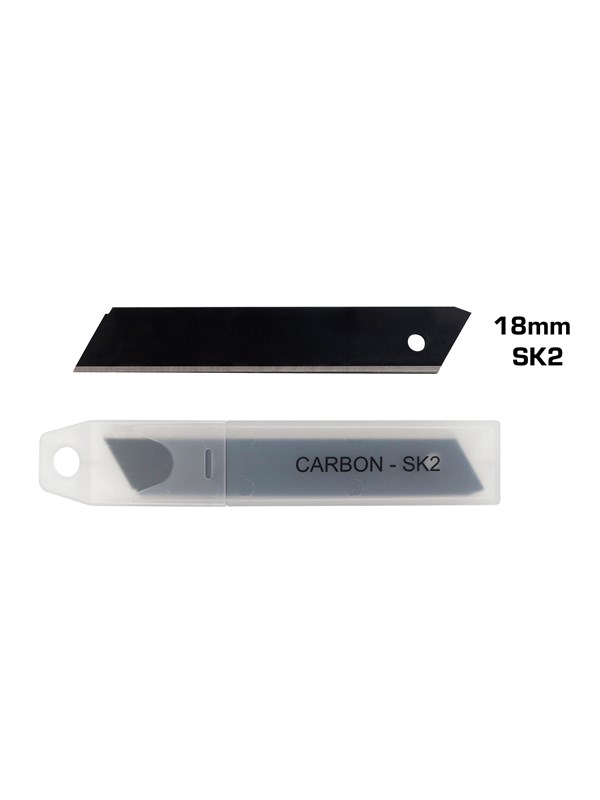 Boxer Knife blades 18mm. 10 pcs. CARBON SK2 break off