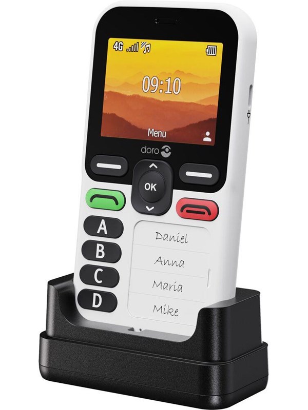Doro Leva X10 mobiel met 4 geheugentoetsen. Hulpmiddel voor slechtzienden