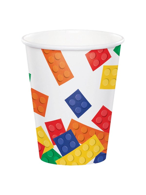 Witbaard Feestbeker Block Party Junior Karton 266 Ml Wit 8 Stuks