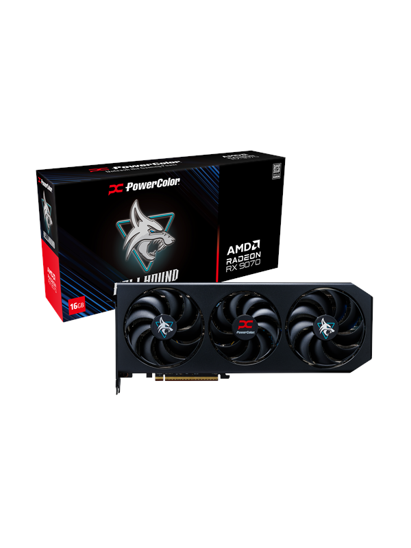PowerColor Radeon RX 9070 Hellhound OC - 16GB GDDR6 RAM - Grafische kaarten