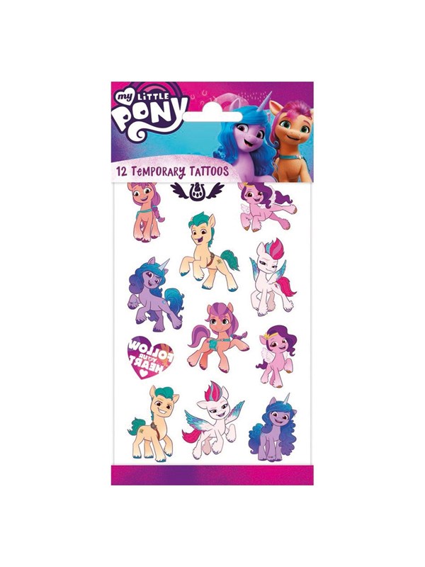 Funny Products Neptattoos My Little Pony 20 X 10 Cm Paars 12 Stuks