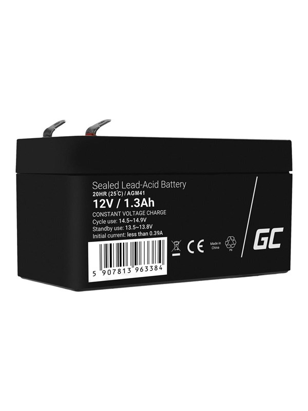 AGM VRLA 12V 1.3Ah accu onderhoudsvrij.