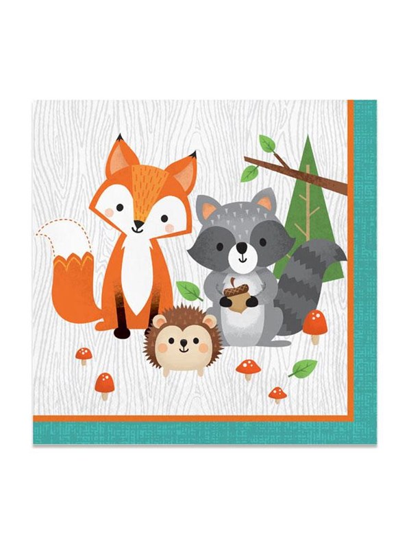 Witbaard Servetten Wild One 33 Cm Papier Groen/wit 16 Stuks