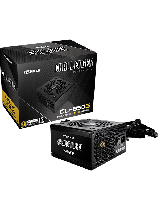 ASRock CL-850G Voeding - 850 Watt - 120 mm - ATX 3.1 - 80 Plus 80 PLUS Gold