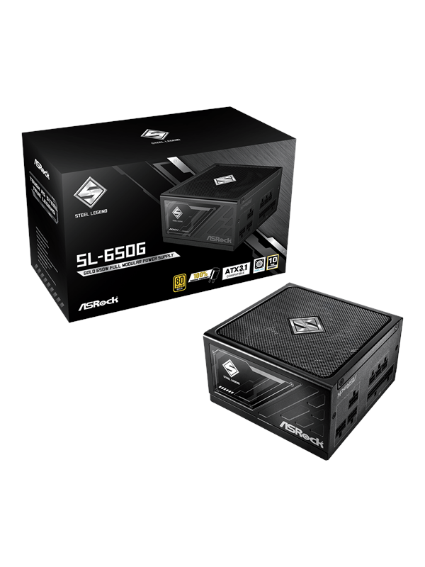 ASRock SL-650G Voeding - 650 Watt - 135 mm - ATX 3.1 - 80 Plus 80 PLUS Gold