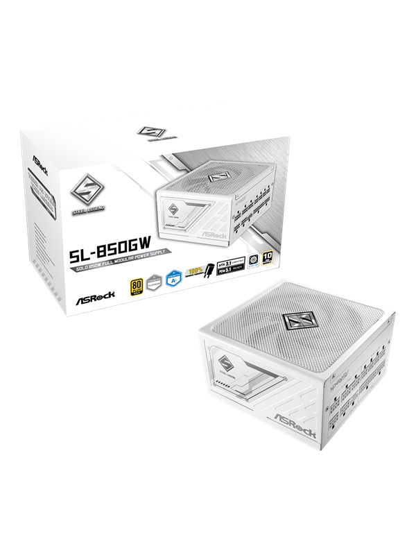 ASRock SL-850GW Voeding - 850 Watt - 135 mm - ATX 3.1 - 80 Plus 80 PLUS Gold