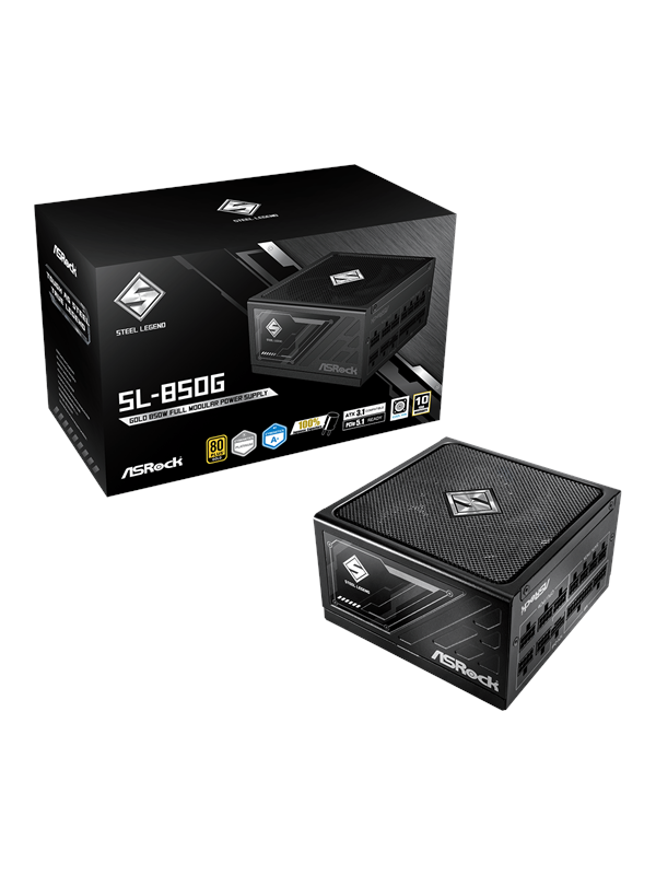 ASRock SL-850G Voeding - 850 Watt - 135 mm - ATX 3.1 - 80 Plus 80 PLUS Gold